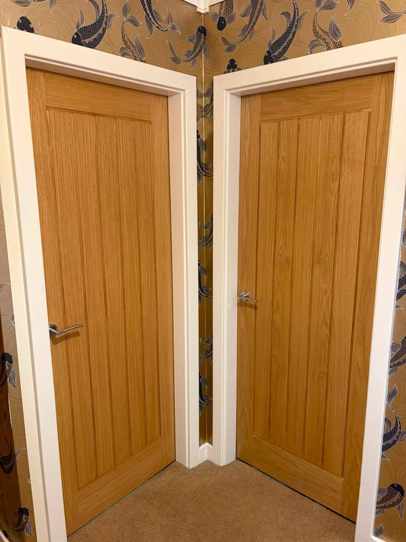 Pair of cottage oak doors